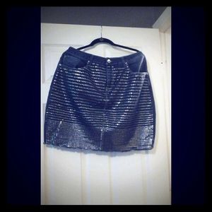 Plus Jean Skirt with sparkles